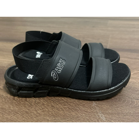 ASICS Gel-Quantum 90 Sling-Back Slides Sandals Size 6 Mens Black GEL-Cushion